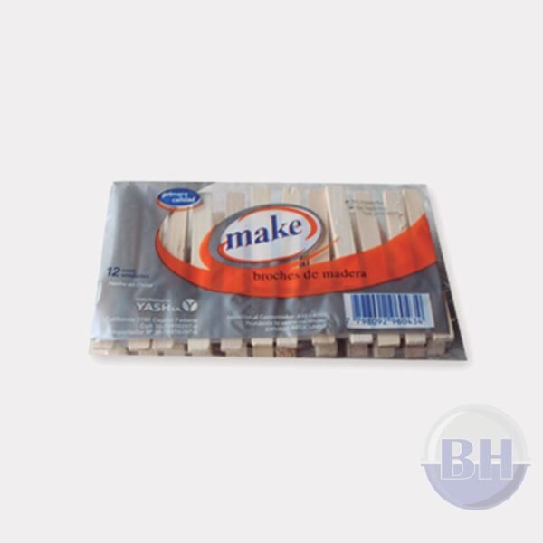 BROCHES DE MADERA X 12 HARAGAN