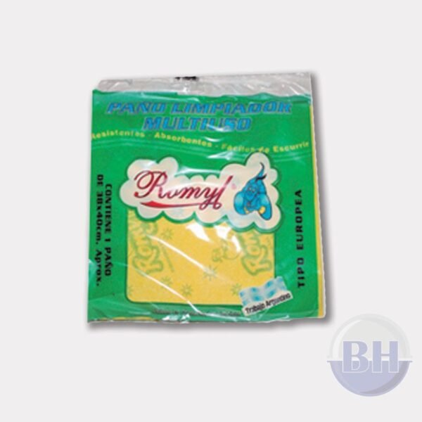 PAÑO MULTIUSO AMARILLO ROMYL CON ETIQUETA