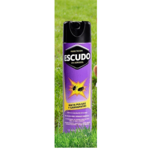INSECTICIDA AEROSOL ESCUDO MATA PULGAS Y GARRAPATAS X 225 GRS